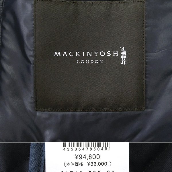 新品 9.4万 マッキントッシュロンドン WATSON サキソニー 中綿 キルティング ジャケット 38(M) 紺 【J46776】 秋冬 メンズ ブルゾン_画像10