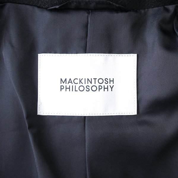 新品 6.8万 マッキントッシュフィロソフィー ウールライク スタンドカラー コート 38(M) 紺 【J49598】 THIRSK 秋冬 メンズ テクノニット_画像10