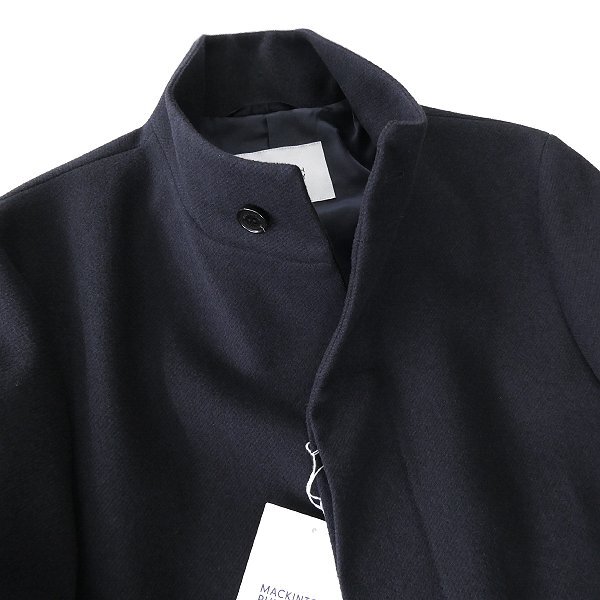 新品 6.8万 マッキントッシュフィロソフィー ウールライク スタンドカラー コート 38(M) 紺 【J49598】 THIRSK 秋冬 メンズ テクノニット_画像4