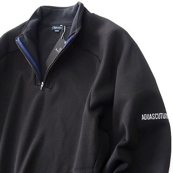新品 1.4万 アクアスキュータム 4WAY ストレッチ ハイブリッド フリース L 黒 【I47531】 Aquascutum LONDON 秋冬 メンズ ブルゾン_画像3
