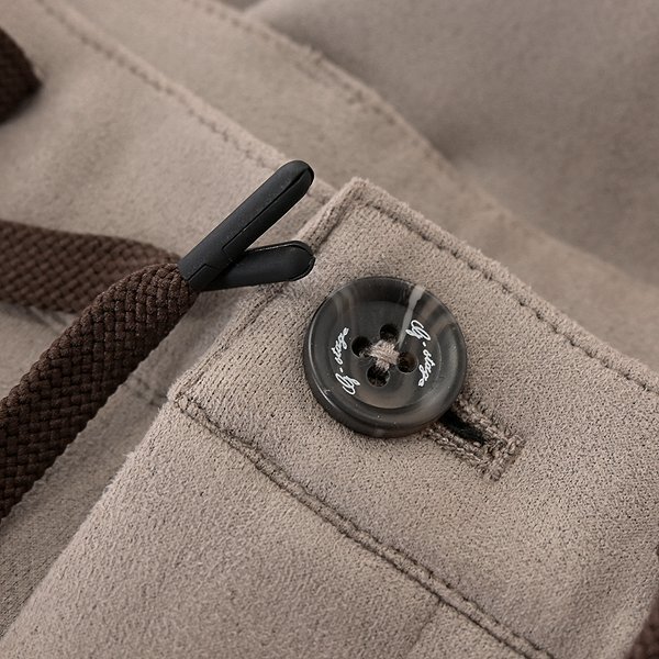 新品 ジーステージ 秋冬 ヌバック ジャージー スラックス 50(XL) ベージュ 【6-30503_5_50】 G-stage スエード ストレッチ イージー パンツ_画像7