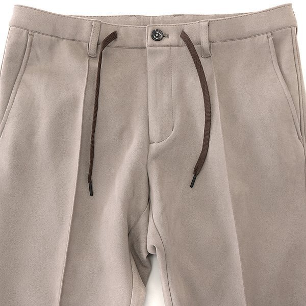 新品 ジーステージ 秋冬 ヌバック ジャージー スラックス 50(XL) ベージュ 【6-30503_5_50】 G-stage スエード ストレッチ イージー パンツ_画像3