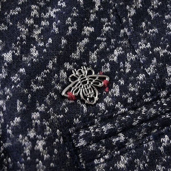 新品 ジーステージ 起毛 ジャージー ダイアゴナル スラックス 46(M) 黒 白 【2-10501_11_46】 秋冬 メンズ ウール ニット イージー パンツ_画像8