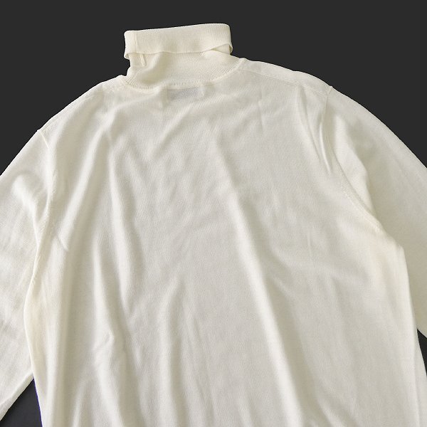 新品 3.3万 マッキントッシュロンドン 14ゲージ ウール タートルネック ニット LL 白 【I56357】 MACKINTOSH LONDON 秋冬 メンズ 洗濯可_画像3