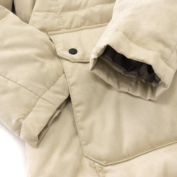  новый товар ji- stage eko замша f- dead 700FP пуховик 46(M) бежевый [6-30808_5_46] осень-зима G-stage N-3B down Parker ворсистый 