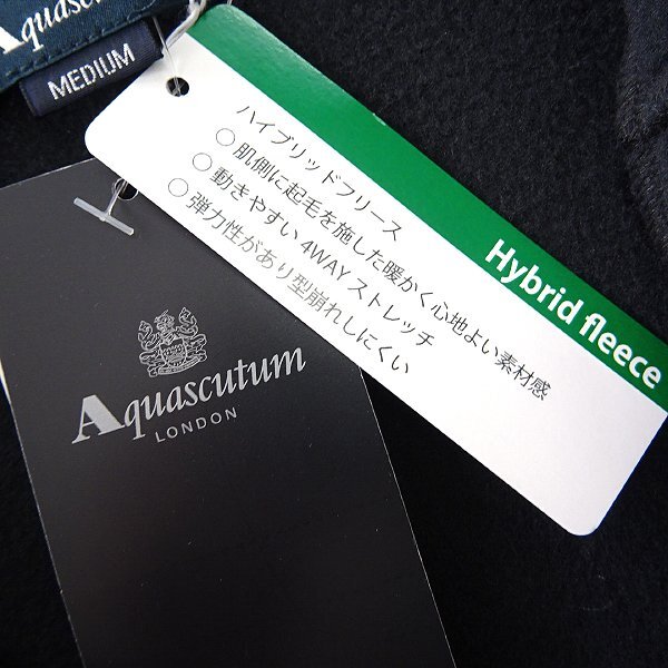 新品 1.4万 アクアスキュータム 4WAY ストレッチ ハイブリッド フリース L 黒 【I47531】 Aquascutum LONDON 秋冬 メンズ ブルゾン_画像8