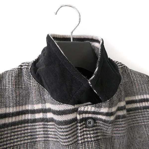 新品 HIDEAWAYS ニコル 二重織 ビーバー チェスターコート 46(M) 白 黒 【J50132】 rhenium NICOLE 秋冬 メンズ 起毛 ウール コート_画像4