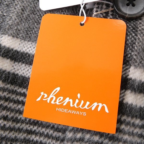 新品 HIDEAWAYS ニコル 二重織 ビーバー チェスターコート 46(M) 白 黒 【J50132】 rhenium NICOLE 秋冬 メンズ 起毛 ウール コート_画像8