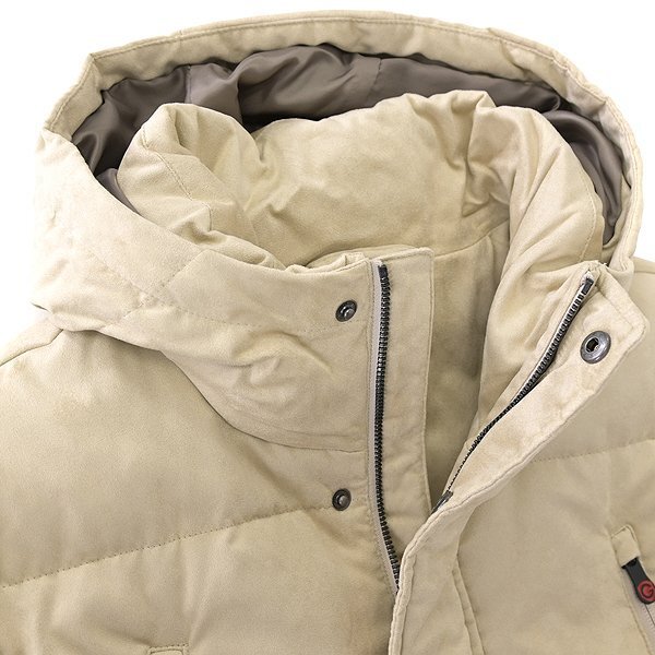 新品 ジーステージ エコスエード フーデッド 700FP ダウンコート 48(L) ベージュ 【6-30808_5_48】 秋冬 G-stage N-3B ダウンパーカー 起毛_画像6