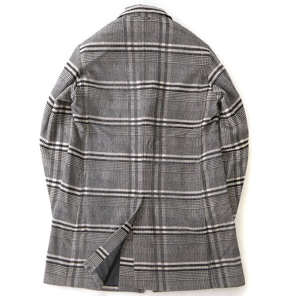 新品 HIDEAWAYS ニコル 二重織 ビーバー チェスターコート 46(M) 白 黒 【J50132】 rhenium NICOLE 秋冬 メンズ 起毛 ウール コート_画像3