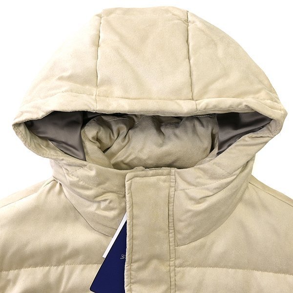 新品 ジーステージ エコスエード フーデッド 700FP ダウンコート 48(L) ベージュ 【6-30808_5_48】 秋冬 G-stage N-3B ダウンパーカー 起毛_画像5