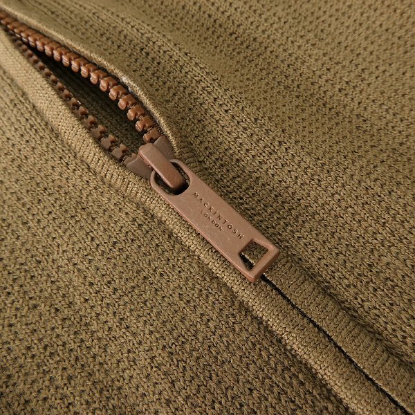 新品 3.9万 マッキントッシュロンドン 14G ダブルフェイス ウール ニット M 茶 【I43717】 秋冬 メンズ ブルゾン セーター カーディガン_画像6