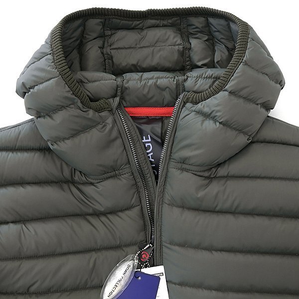 新品 ジーステージ ニット コンビ 700FPダウン パーカー ブルゾン 50(XL) 緑 【6-00412_16_50】 秋冬 G-stage ゴルフ ジャケット カーキ_画像5