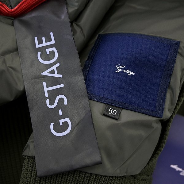 新品 ジーステージ ニット コンビ 700FPダウン パーカー ブルゾン 50(XL) 緑 【6-00412_16_50】 秋冬 G-stage ゴルフ ジャケット カーキ_画像10