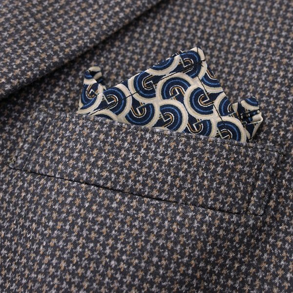 新品 3.6万 ジーステージ DOWN FABRIC 起毛 千鳥柄 ジャケット 50(XL) 茶 【4-20206_307_50】 秋冬 G-stage ダウン ジャージー ブラウン_画像9