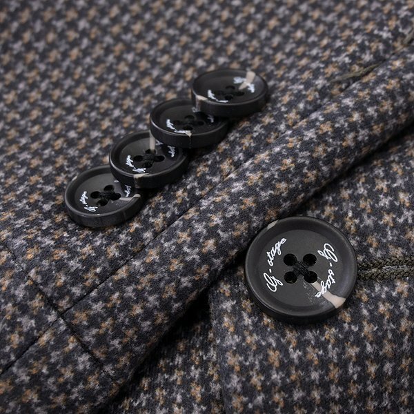 新品 3.6万 ジーステージ DOWN FABRIC 起毛 千鳥柄 ジャケット 50(XL) 茶 【4-20206_307_50】 秋冬 G-stage ダウン ジャージー ブラウン_画像7