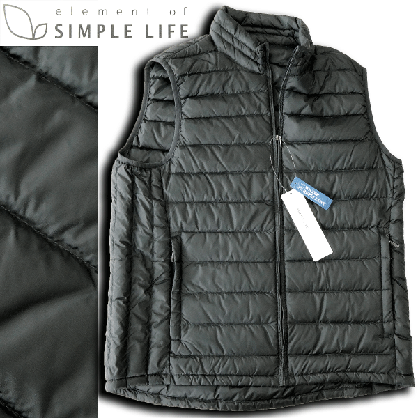 新品 シンプルライフ ライト キルティング ダウンベスト M 灰 【J56773】 SIMPLE LIFE 秋冬 メンズ ブルゾン キルト インナーダウンベスト_画像1