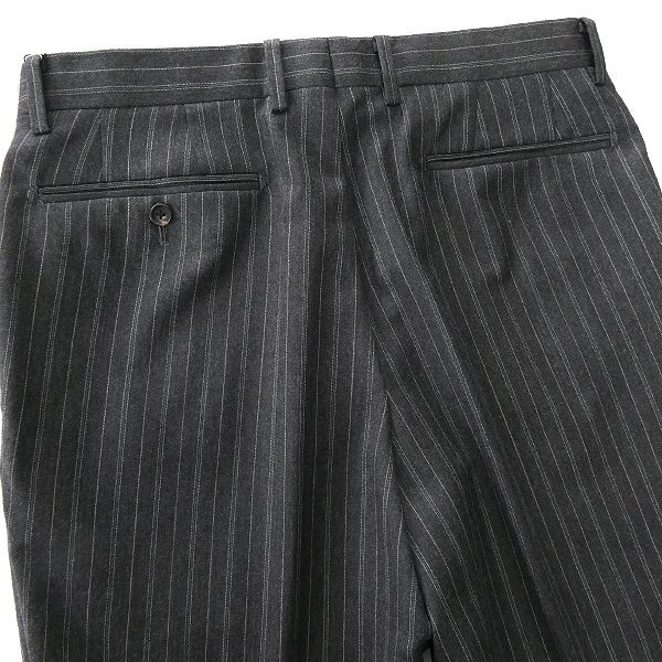 新品 ヒルトン 日本製 御幸毛織 サキソニー ストライプ スーツ AB6(やや幅広L) 灰 【J52553】 MIYUKI 秋冬 セットアップ メンズ ウール_画像9