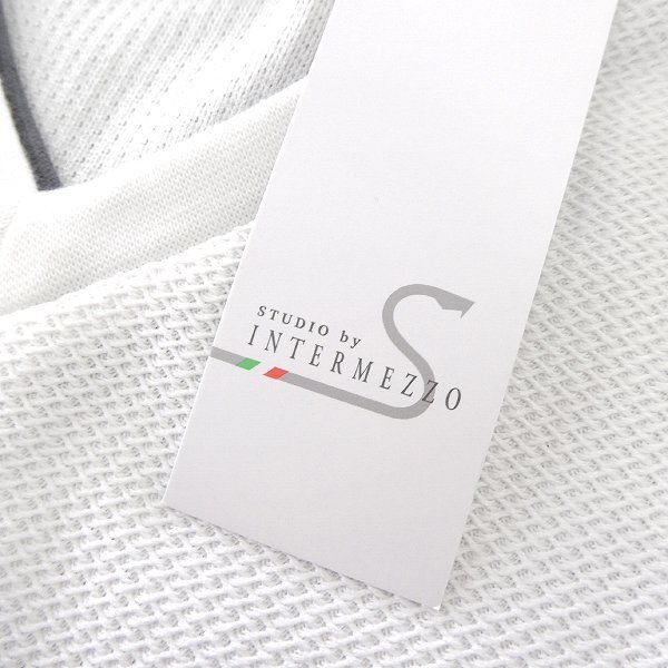 新品 インターメッツォ ハニカムメッシュ Vネック カットソー L 白 【I42464】 STUDIO by INTERMEZZO メンズ Tシャツ ロンT_画像6