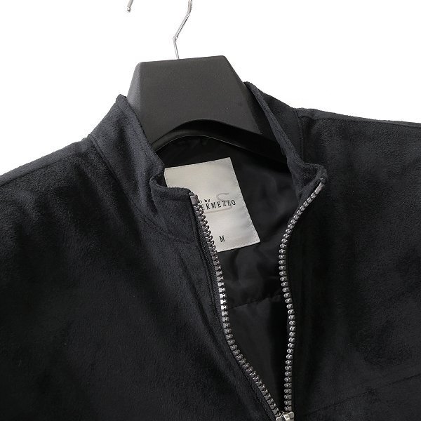 新品 インターメッツォ スエード調 中綿 スタンド ブルゾン M 黒 【J54352】 INTERMEZZO 秋冬 メンズ 起毛 ジャケット アウター_画像4