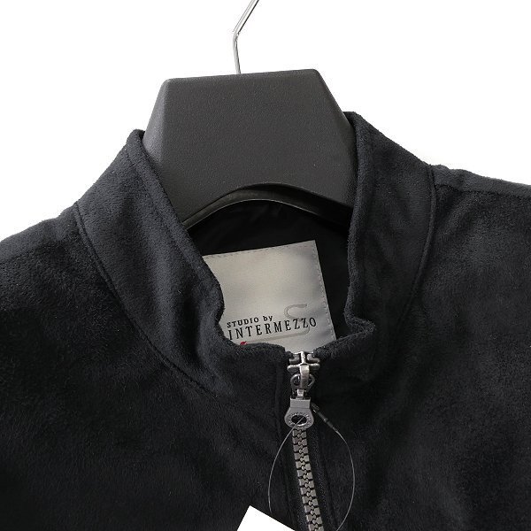 新品 インターメッツォ スエード調 中綿 スタンド ブルゾン M 黒 【J54352】 INTERMEZZO 秋冬 メンズ 起毛 ジャケット アウター_画像5