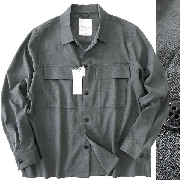 新品 インターメッツォ ストレッチ CPO シャツ ブルゾン LL 灰 【J41703】 メンズ INTERMEZZO ワーク ミリタリー ベイカー ジャケット_画像1