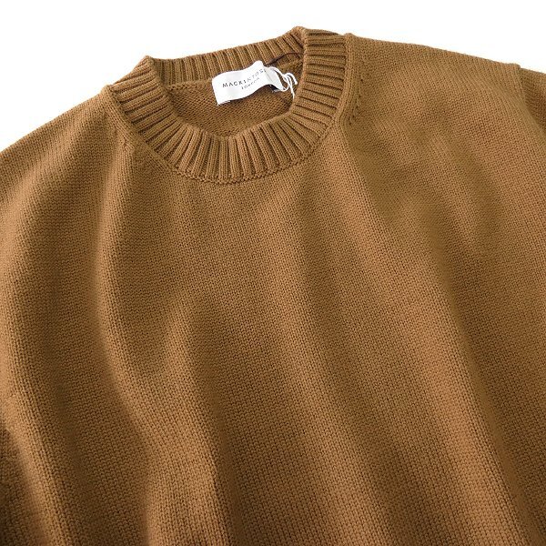 新品 3.6万 マッキントッシュロンドン 7G メリノ ウール クルーネック ニット L 茶 【I53151】 秋冬 メンズ ウォッシャブル セーター 丸首_画像2