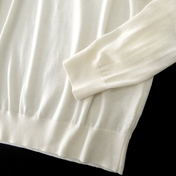 新品 3.3万 マッキントッシュロンドン 14G ウォッシャブル ウール ニット M 白 【I58078】 MACKINTOSH LONDON 秋冬 メンズ セーター 丸首_画像4