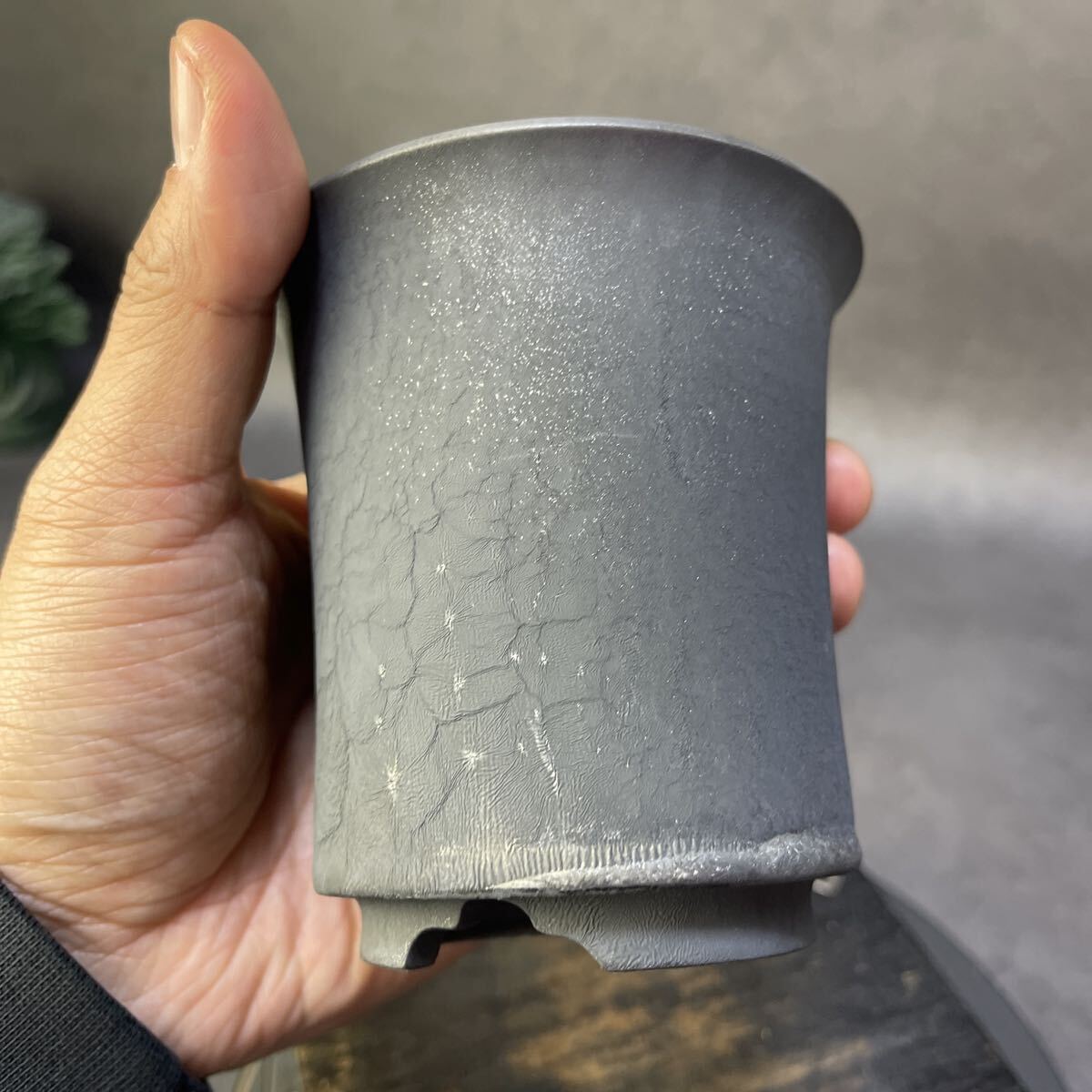 ri490 HAND Made цветочный горшок керамика осмотр ( агава pakips.. дракон .. небо чёрный огонь .factory SRLkatachi завод gla сверло s. корень растения черепаха . дракон 