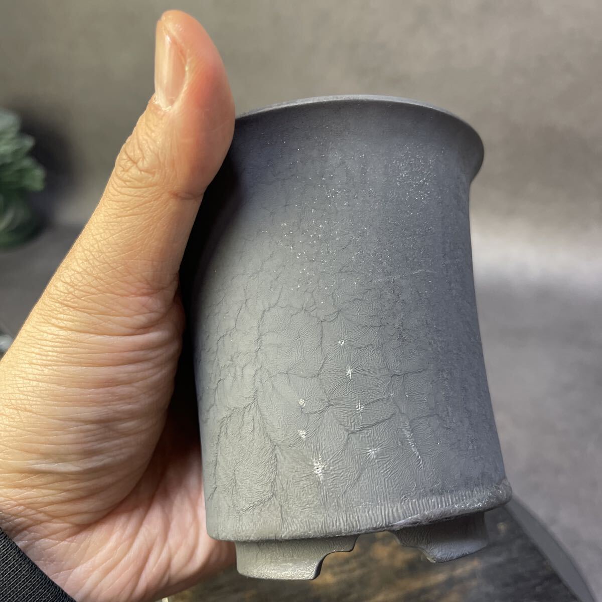 ri490 HAND Made цветочный горшок керамика осмотр ( агава pakips.. дракон .. небо чёрный огонь .factory SRLkatachi завод gla сверло s. корень растения черепаха . дракон 