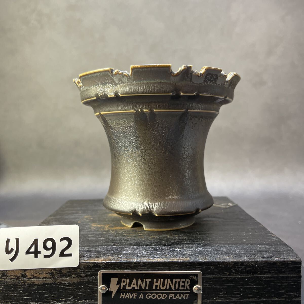 ri492 HAND Made цветочный горшок керамика осмотр ( агава pakips.. дракон .. небо чёрный огонь .factory SRLkatachi завод gla сверло s. корень растения черепаха . дракон 