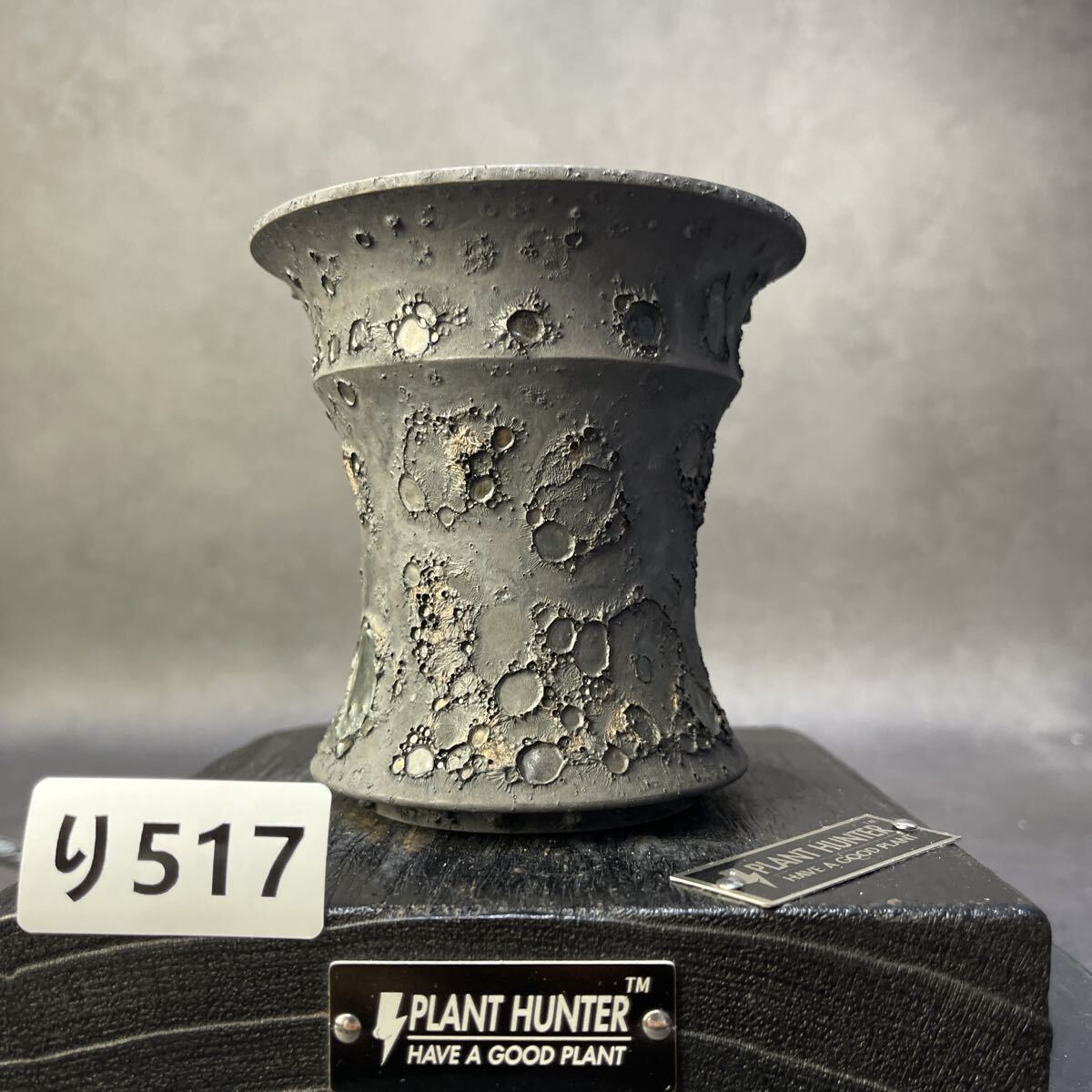 ri517 месяц поверхность ...HAND Made цветочный горшок керамика осмотр ( агава pakips.. дракон .. небо чёрный огонь .factory SRLkatachi завод gla сверло s. корень растения черепаха . дракон 