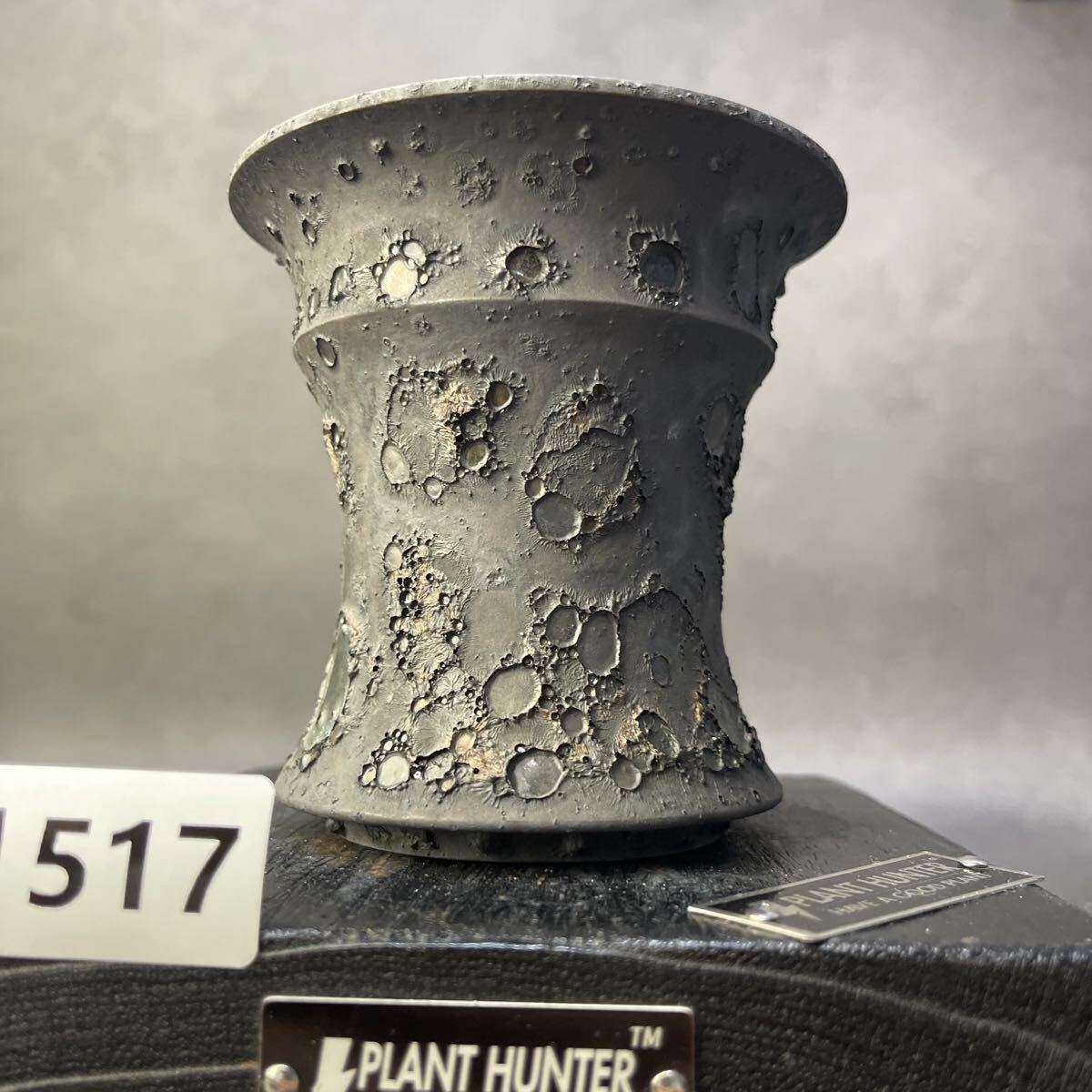 ri517 месяц поверхность ...HAND Made цветочный горшок керамика осмотр ( агава pakips.. дракон .. небо чёрный огонь .factory SRLkatachi завод gla сверло s. корень растения черепаха . дракон 