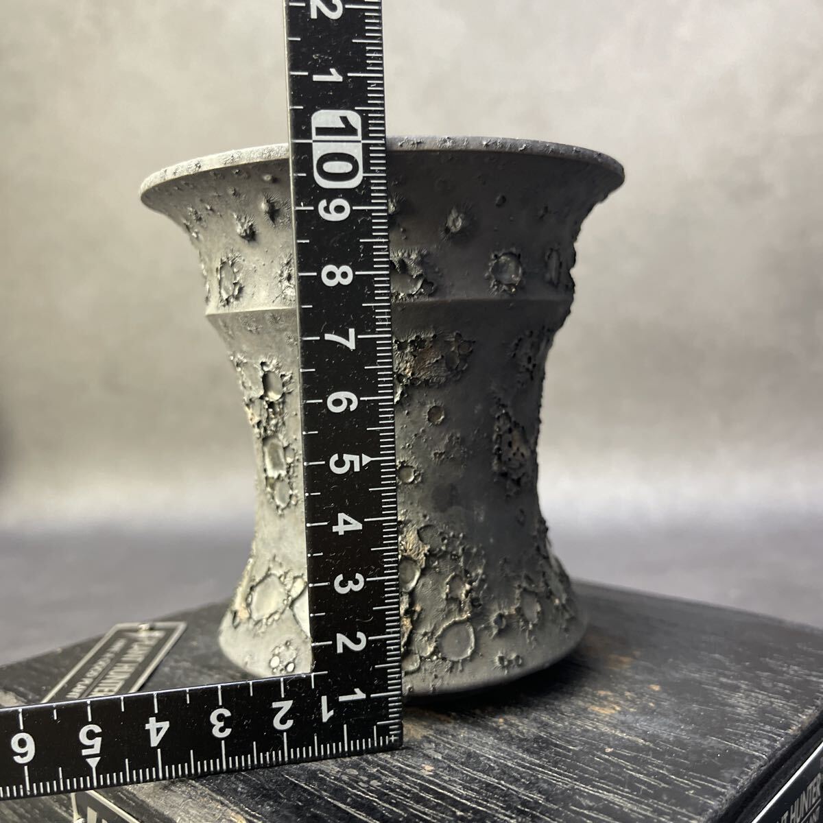 ri517 месяц поверхность ...HAND Made цветочный горшок керамика осмотр ( агава pakips.. дракон .. небо чёрный огонь .factory SRLkatachi завод gla сверло s. корень растения черепаха . дракон 