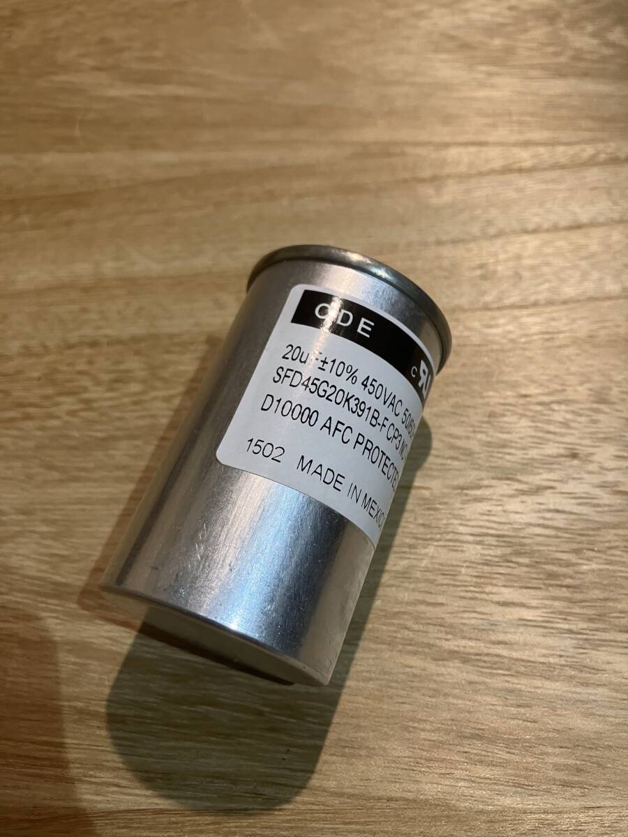 中古！ 米国CDE製 オイルコンデンサー 20μF 450VAC/750VDC ペア_画像1
