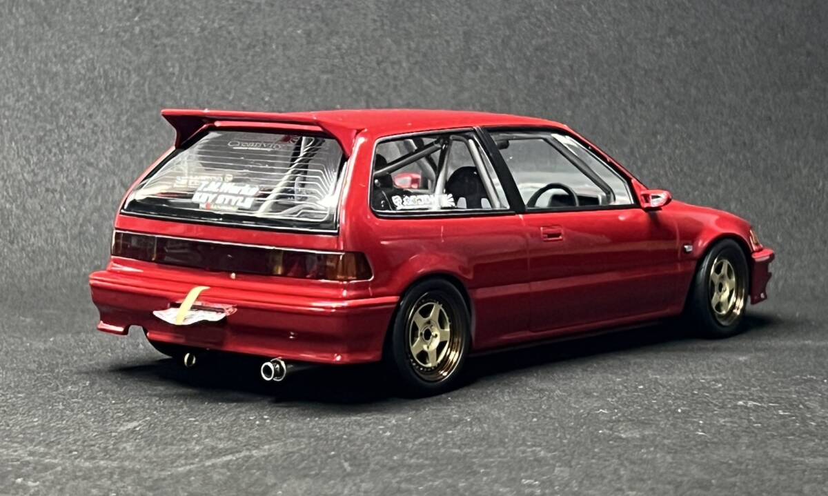 PA43 ハセガワ製EF9シビック用OPパーツセット ケイSTYLE! THEストリートシリーズ 1/24scale カーモデル用 1台分 3Dプリント レジン製_画像10