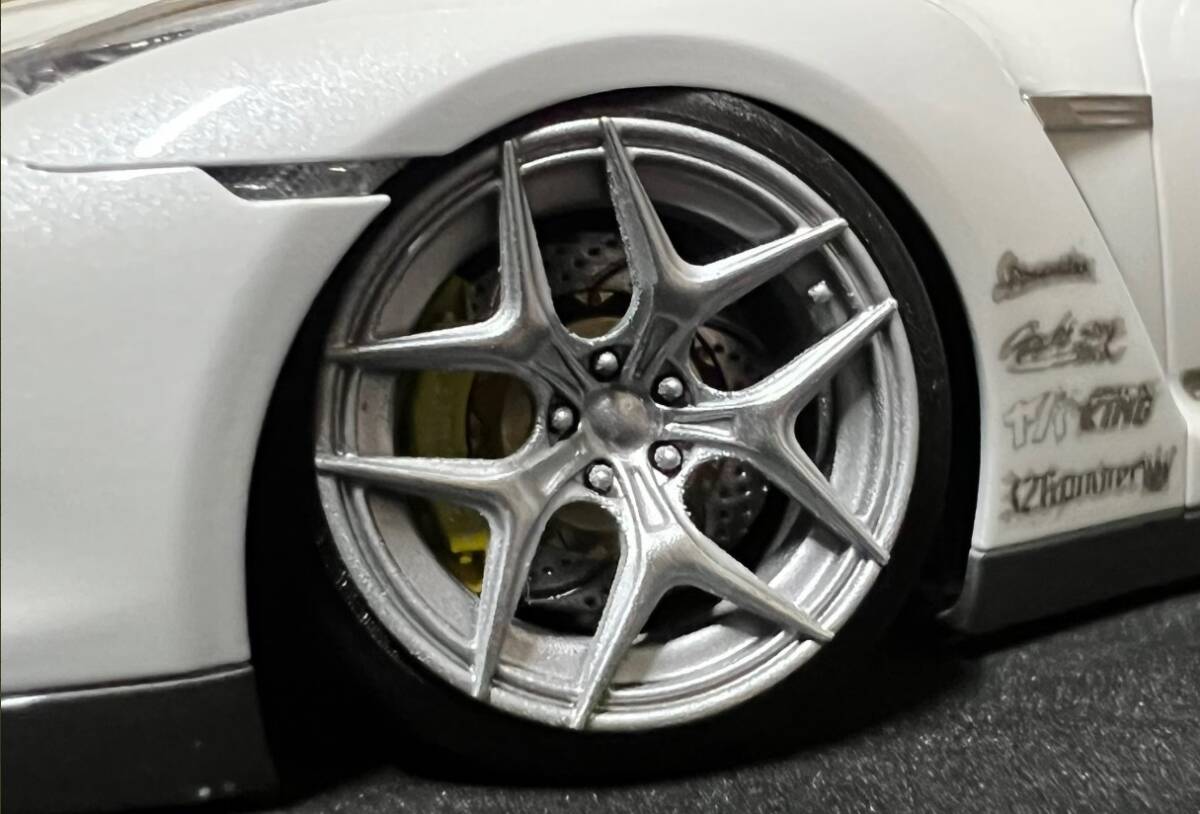 PA12 KS-CU2専用20 インチ V-P TYPE ホイール ケイSTYLE! THEストリートシリーズ 1/24scale カーモデル用 1台分 3Dプリント レジン製_画像8