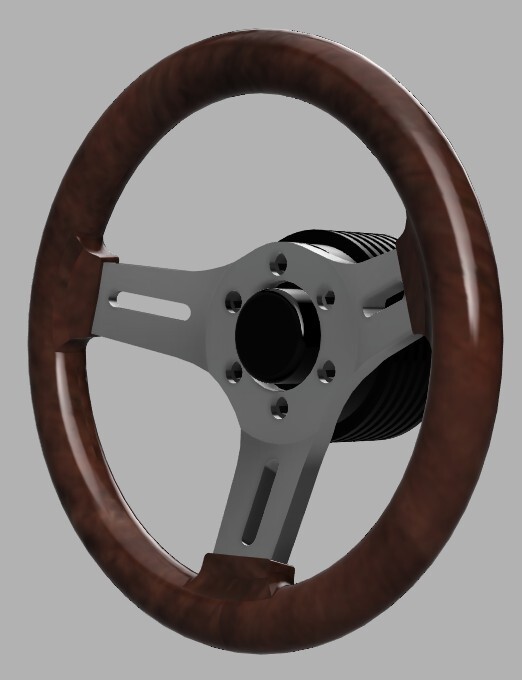 PA63 Mizunoワークスタイプφ28ステアリング3種セット ケイSTYLE! THEストリートシリーズ 1/24scale カーモデル用 3Dプリント レジン製_画像2