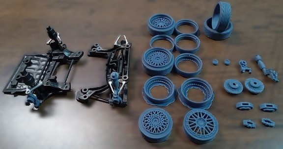 SP28 T社トヨタMZ20ソアラ用ローダウンパーツ BBS-LM版　THEストリートシリーズ　1/24scale　カーモデル用　1台分　3Dプリント　レジン製_画像7