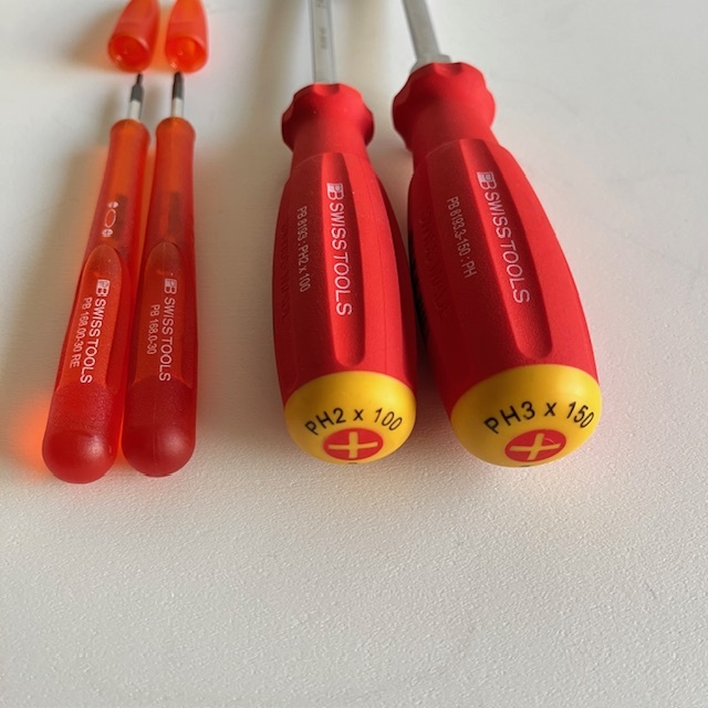 PB SWISSTOOLSプラスドライバー#2、#3、2本と 差替式精密ドライバー#00,#0 の2個【未使用】_画像2