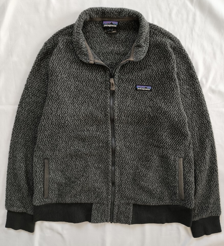 古着 Patagonia パタゴニア ウーリエステル フリースジャケット フルジップ アウトドア ワンポイント ロゴ刺繍 レディース Lサイズ 1781_画像1