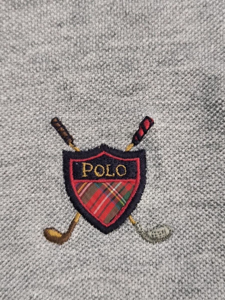 古着 POLOGOLF ポロゴルフ ラルフローレン ワンポイント ロゴ刺繍 Vネック スウェット メンズ XLサイズ 1840 _画像3
