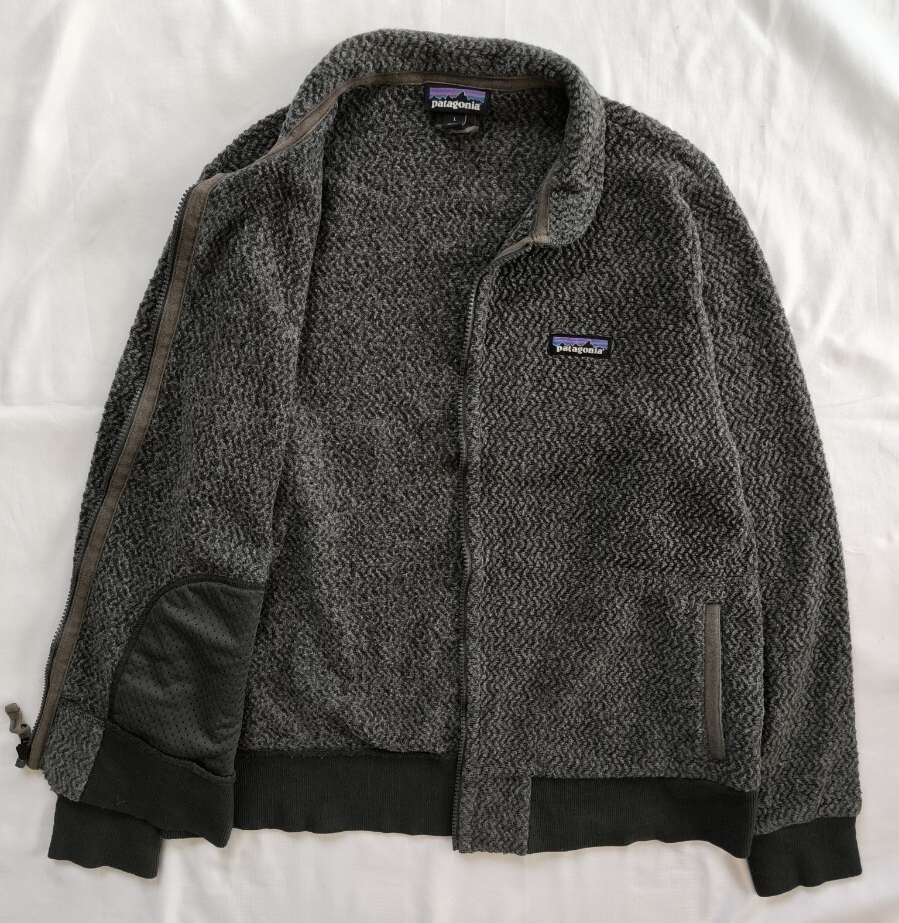 古着 Patagonia パタゴニア ウーリエステル フリースジャケット フルジップ アウトドア ワンポイント ロゴ刺繍 レディース Lサイズ 1781_画像2