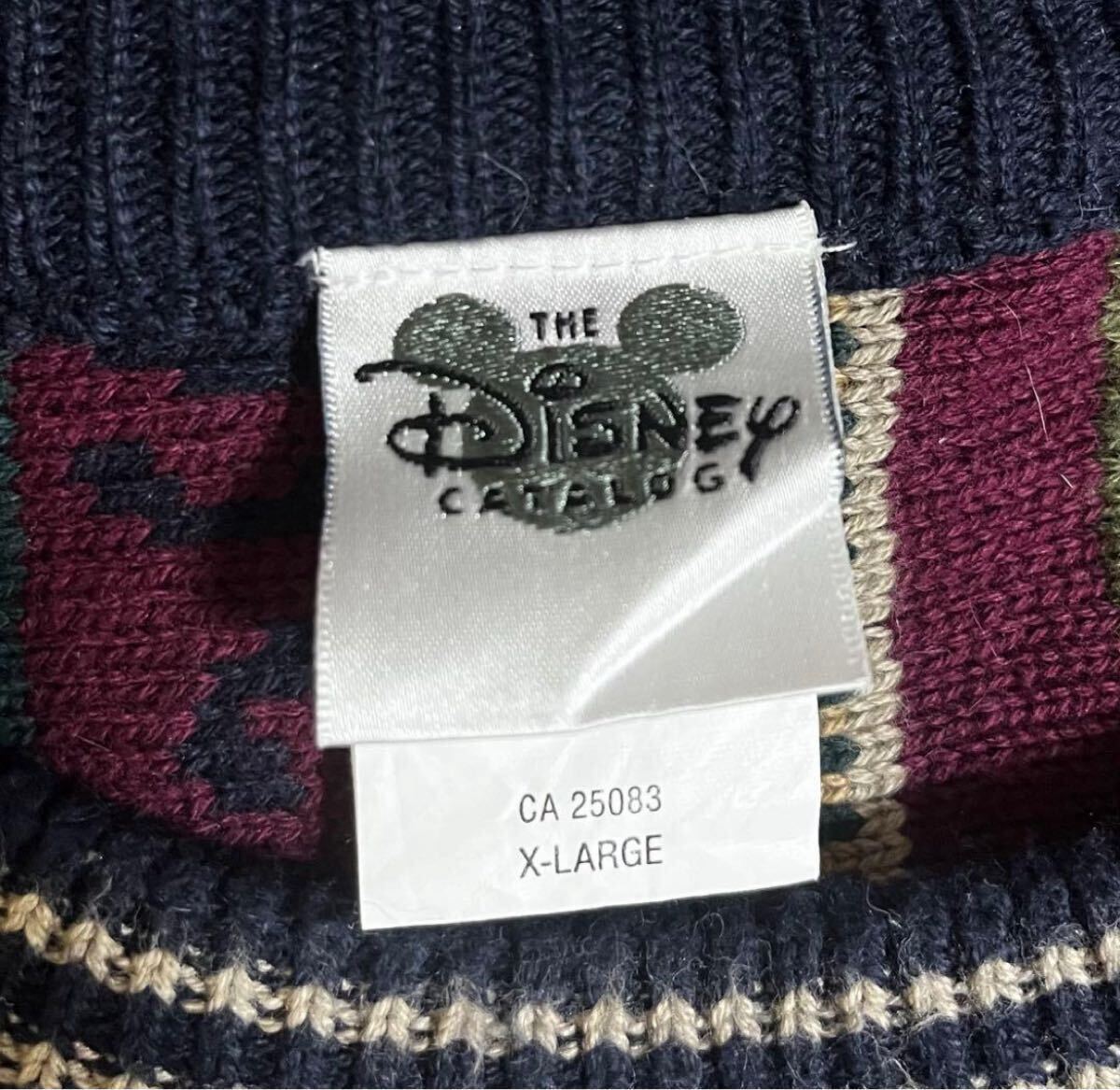 90s ディズニー ヴィンテージ ディズニーヴィンテージ ティガー 総柄 3D ニット 3Dニット セーター XLサイズ 3Dニットセーター COOGI_画像5
