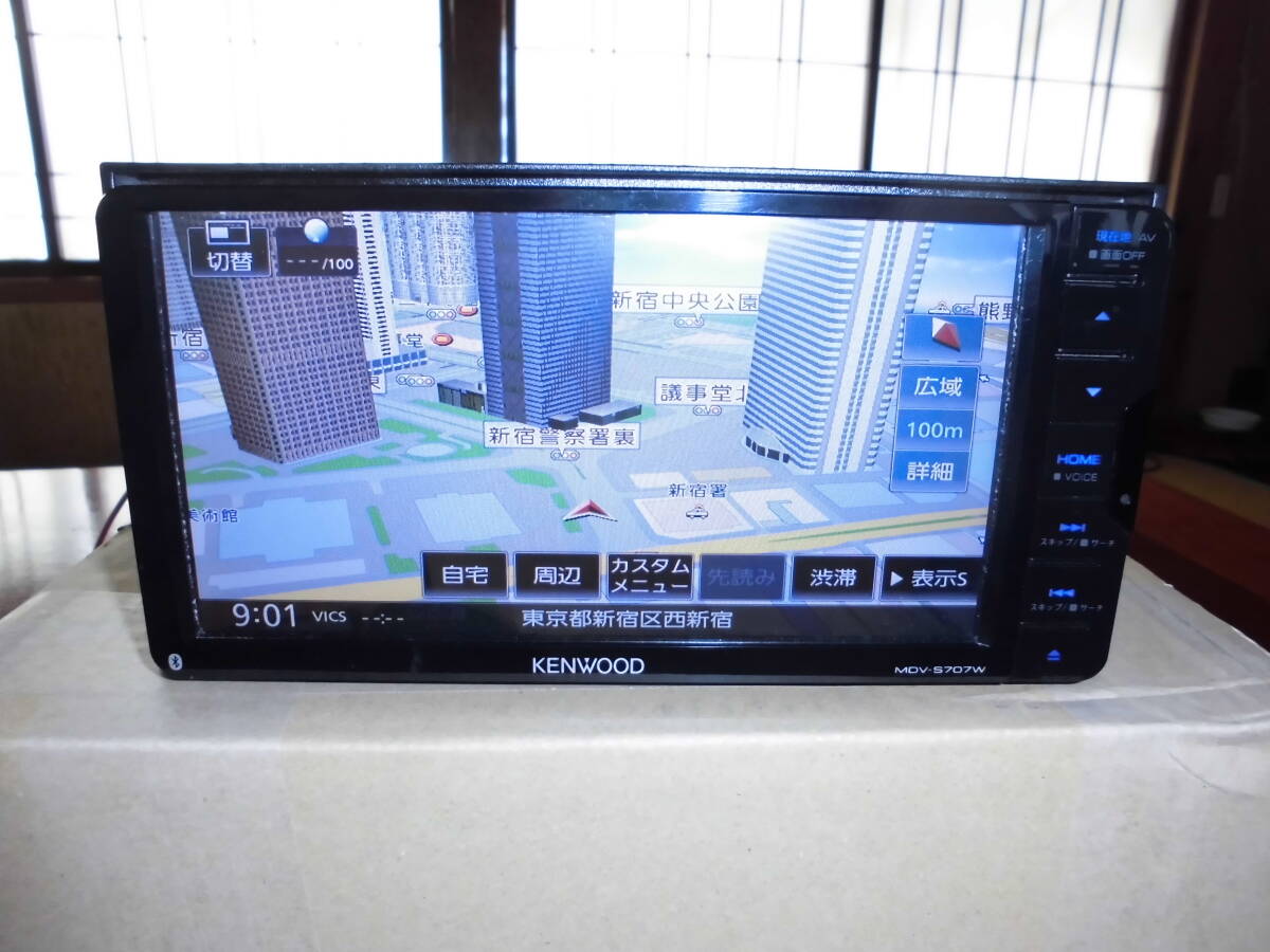 KENWOOD 彩速ナビ　MDV-S707W 最新版地図データ2025年更新済　バックカメラ付き_画像1