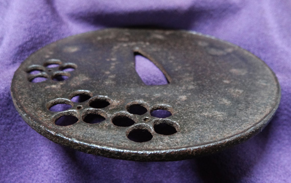 металлический земля большой ... гарда меча ( слива цветок. map )