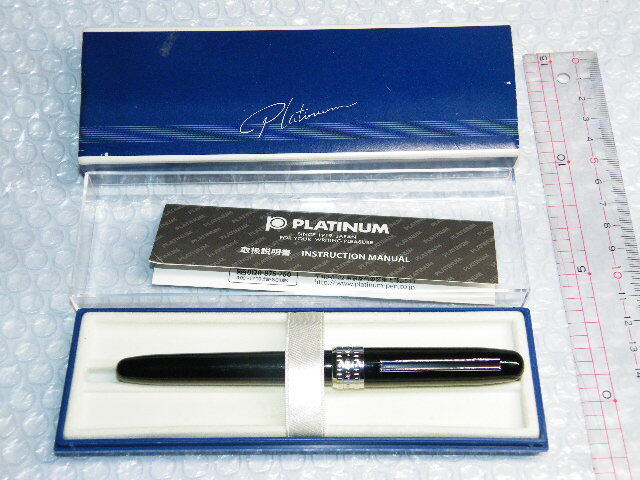 o品名o プラチナ platinum カーボン的チェック柄?シャーペン/ボールペン赤/黒の切り替えボールペン+万年筆 C-3B C-4NB?=まとめ売りセット♪_画像6