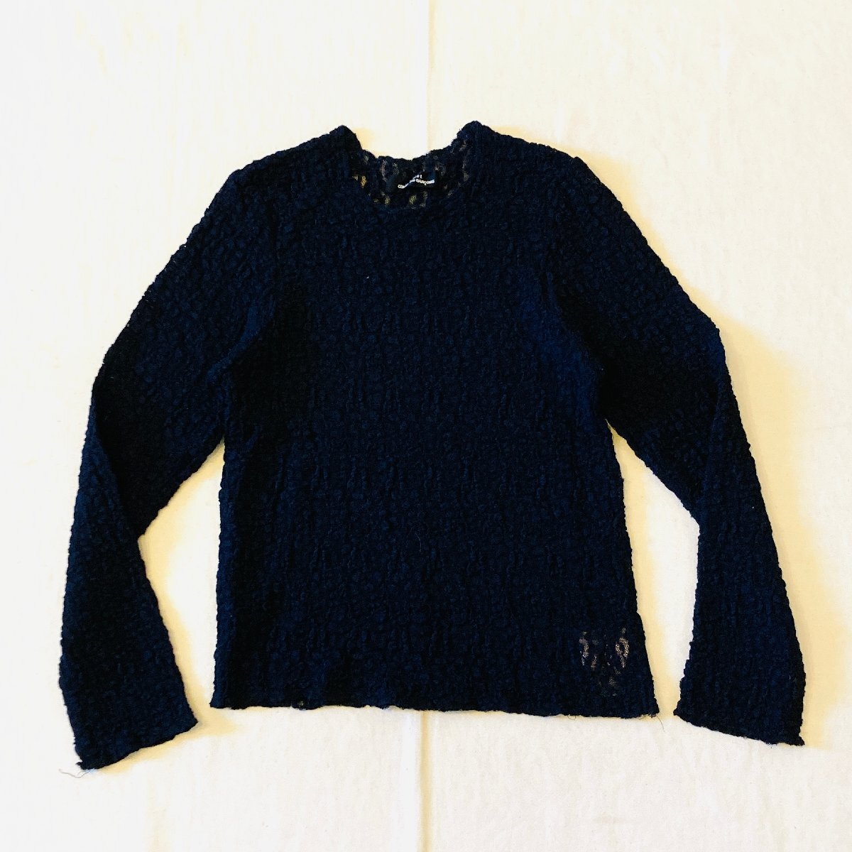 tricot　COMME des GARCONS　トリココムデギャルソン　ロングスリーブ　カットソー　ネイビー 紺　TT-050300_画像1