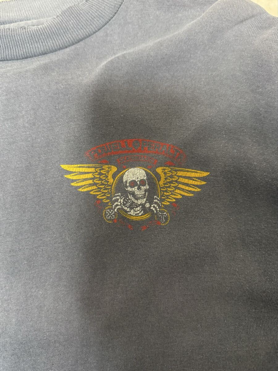 POWELL PERALTA パウエルペラルタ 80s 90s スカル ビンテージロンT ヴィンテージTシャツ 古着 フェードTシャツ Lサイズ_画像4