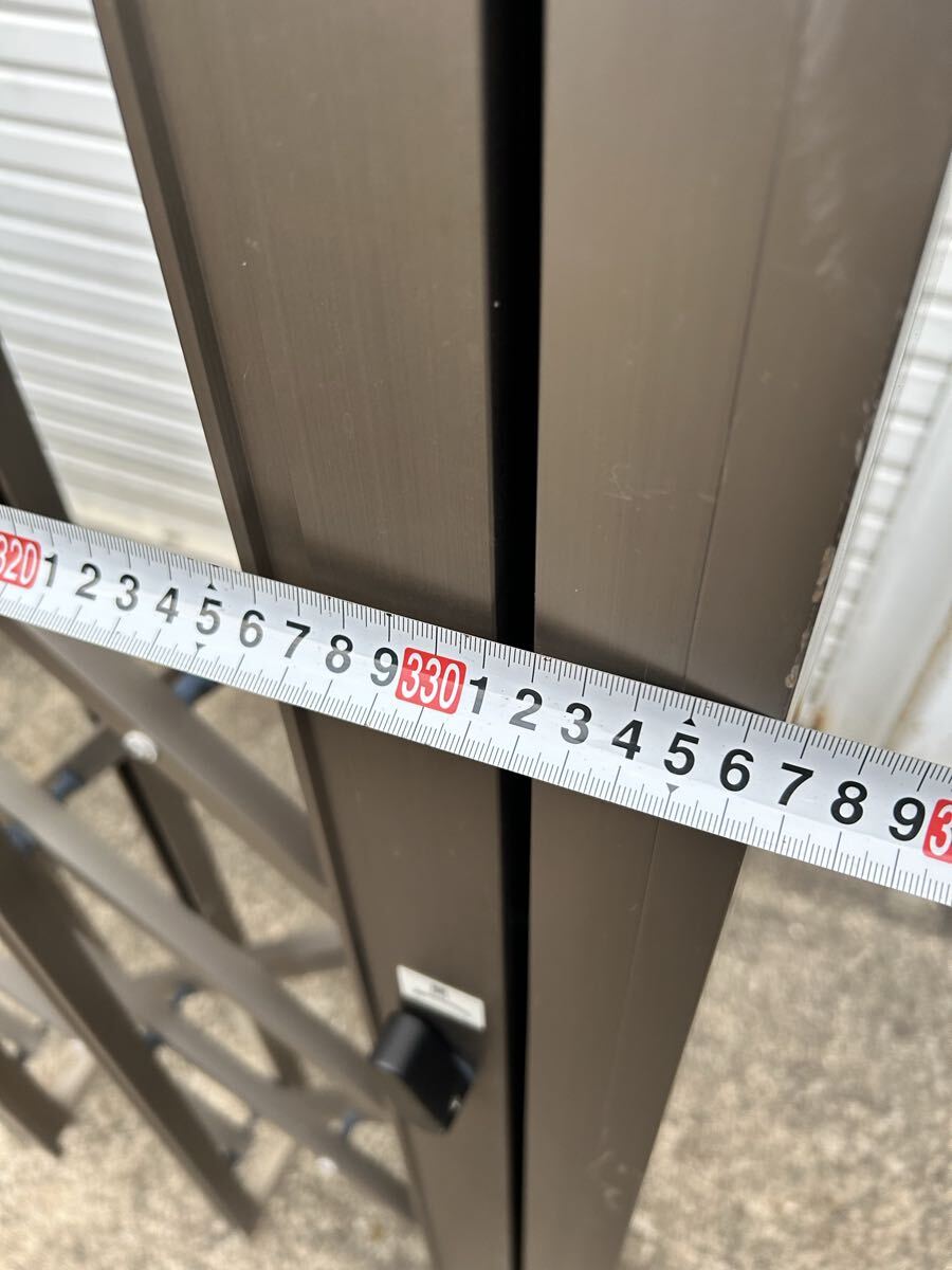 アルミキャスターゲート アコーディオン伸縮門扉 仮設足場資材(最大3.36m)(5650) 岐阜県養老町 _画像3